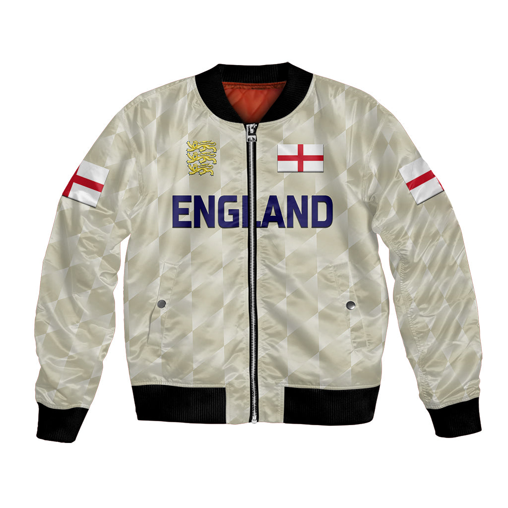 (Custom Personalised) England Cricket Bomber Jacket Unique - Beige LT8 - Wonder Print Shop