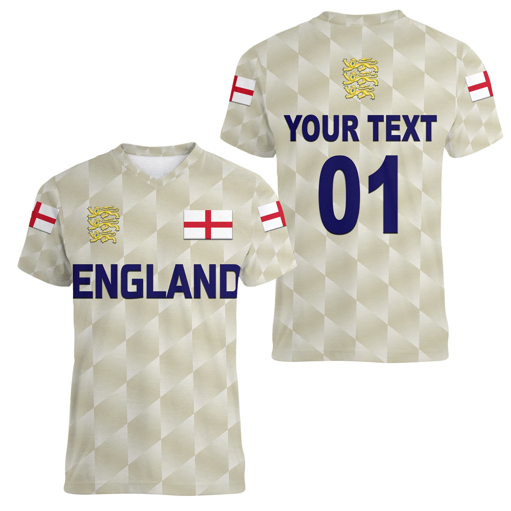 custom-personalised-england-cricket-women-v-neck-t-shirt-unique-beige