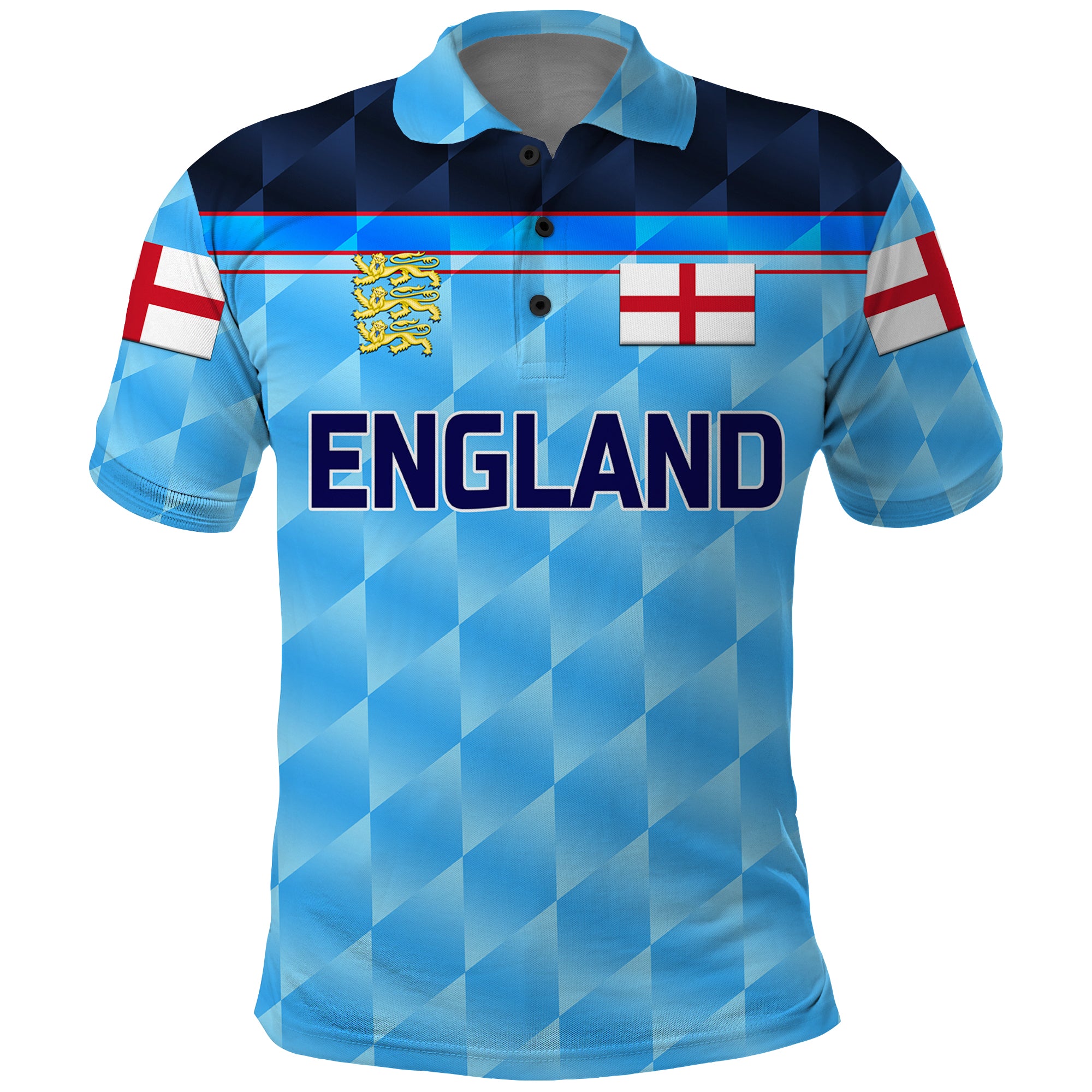 Custom England Cricket Polo Shirt Unique Blue LT8 - Wonder Print Shop