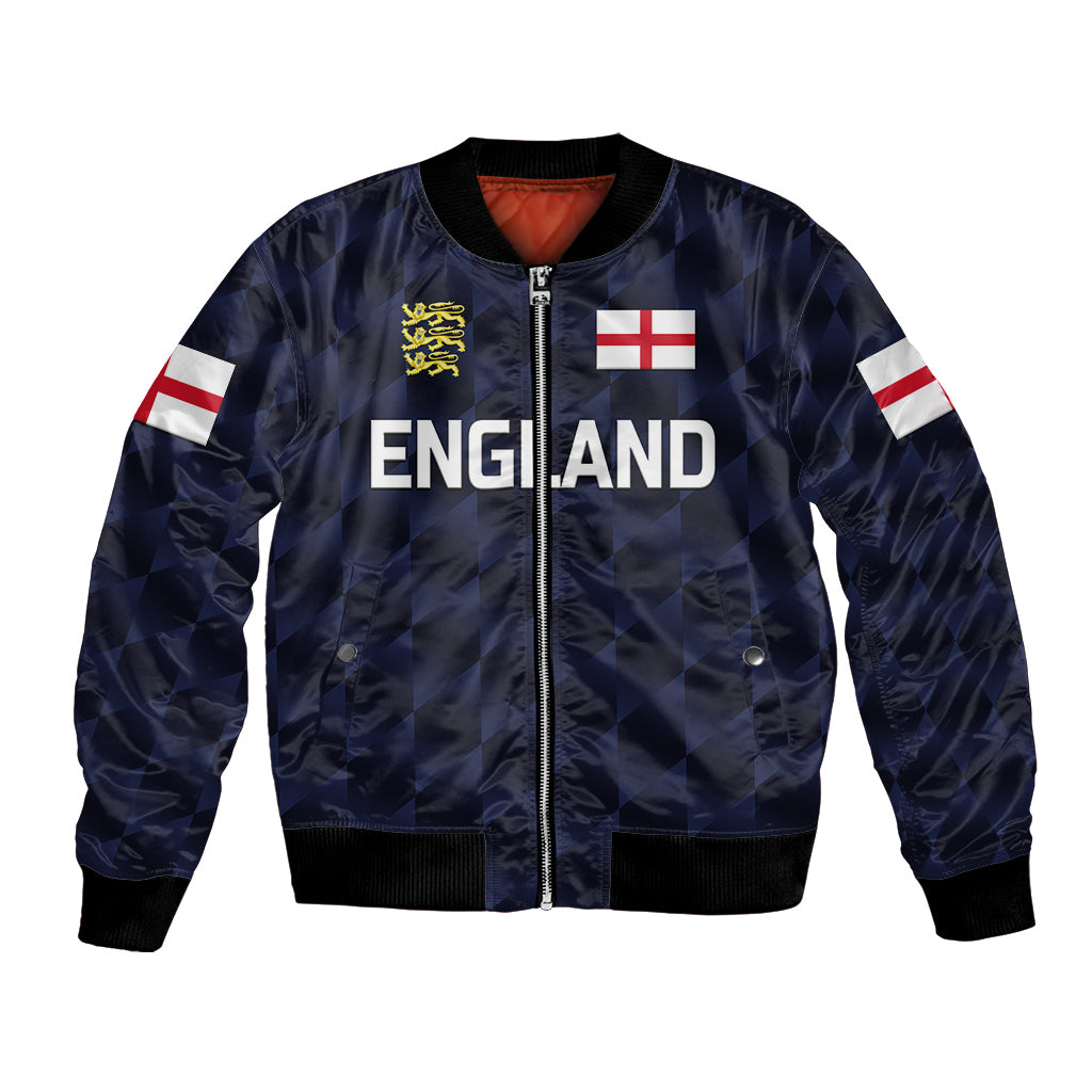 (Custom Personalised) England Cricket Bomber Jacket Unique - Navy LT8 - Wonder Print Shop