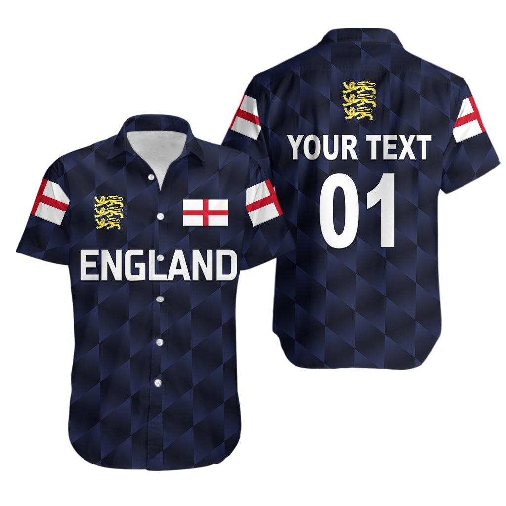 (Custom Personalised) England Cricket Hawaiian Shirt Unique - Navy LT8 - Wonder Print Shop