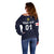 (Custom Personalised) England Cricket Off Shoulder Sweater Unique - Navy LT8 - Wonder Print Shop