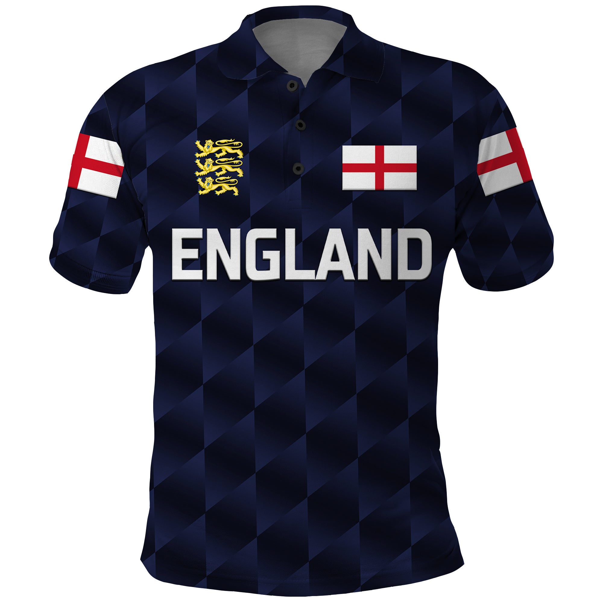 Custom England Cricket Polo Shirt Unique Navy LT8 - Wonder Print Shop