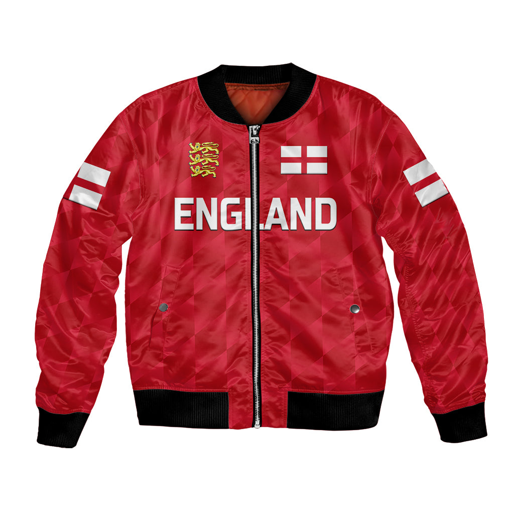 (Custom Personalised) England Cricket Bomber Jacket Unique - Red LT8 - Wonder Print Shop