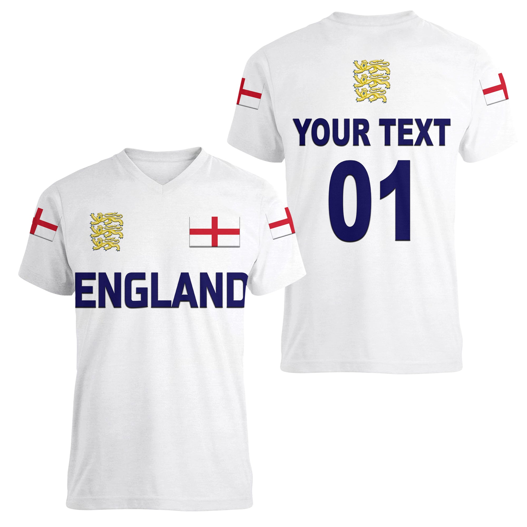 custom-personalised-england-cricket-women-v-neck-t-shirt-unique-white