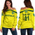 (Custom Personalised) Australia Cricket Off Shoulder Sweater Aussie Unique - Yellow LT8 - Wonder Print Shop