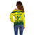 (Custom Personalised) Australia Cricket Off Shoulder Sweater Aussie Unique - Gradient Yellow Vibes LT8 - Wonder Print Shop