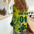 (Custom Personalised) Australia Cricket Women Casual Shirt Aboriginal Style Unique - Yellow LT8 - Wonder Print Shop