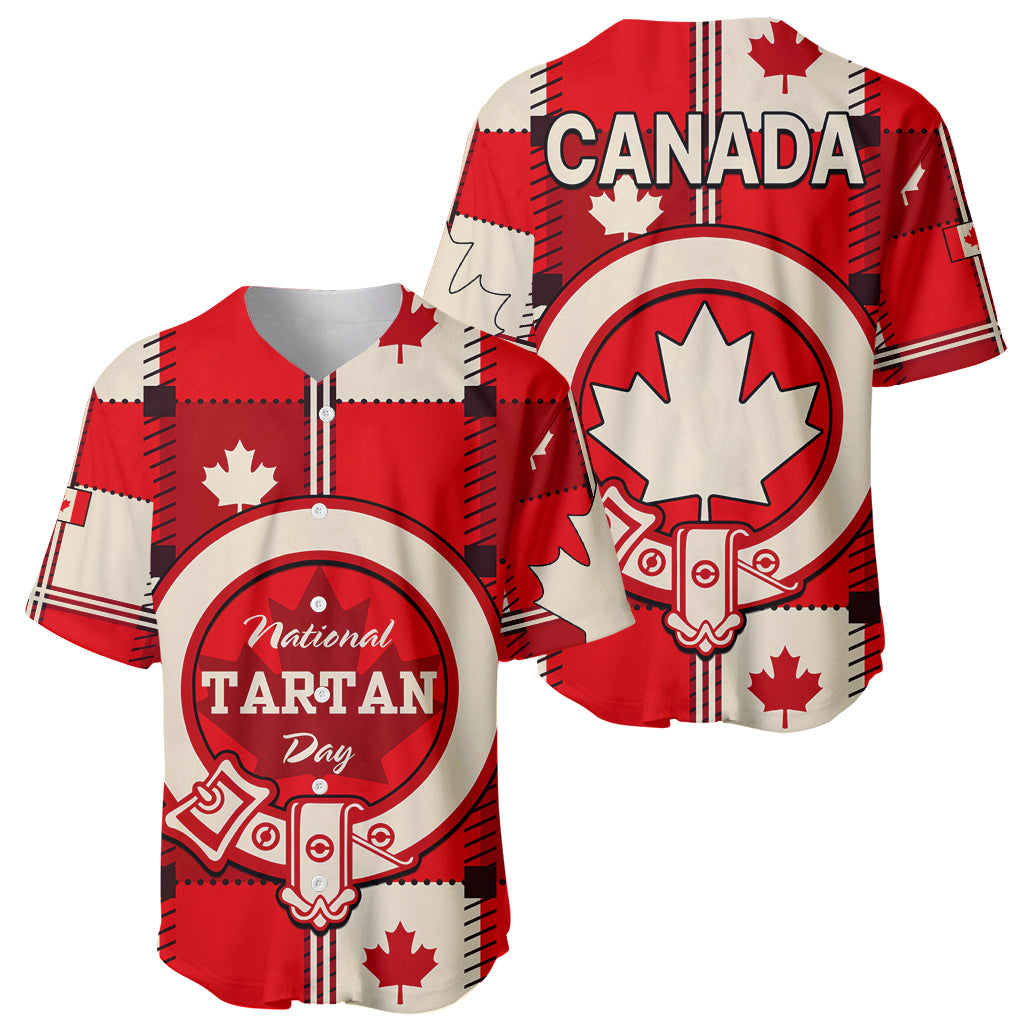 Canada Tartan Day Baseball Jersey Canada Maple Leaf Journee du Tartan LT9 - Wonder Print Shop