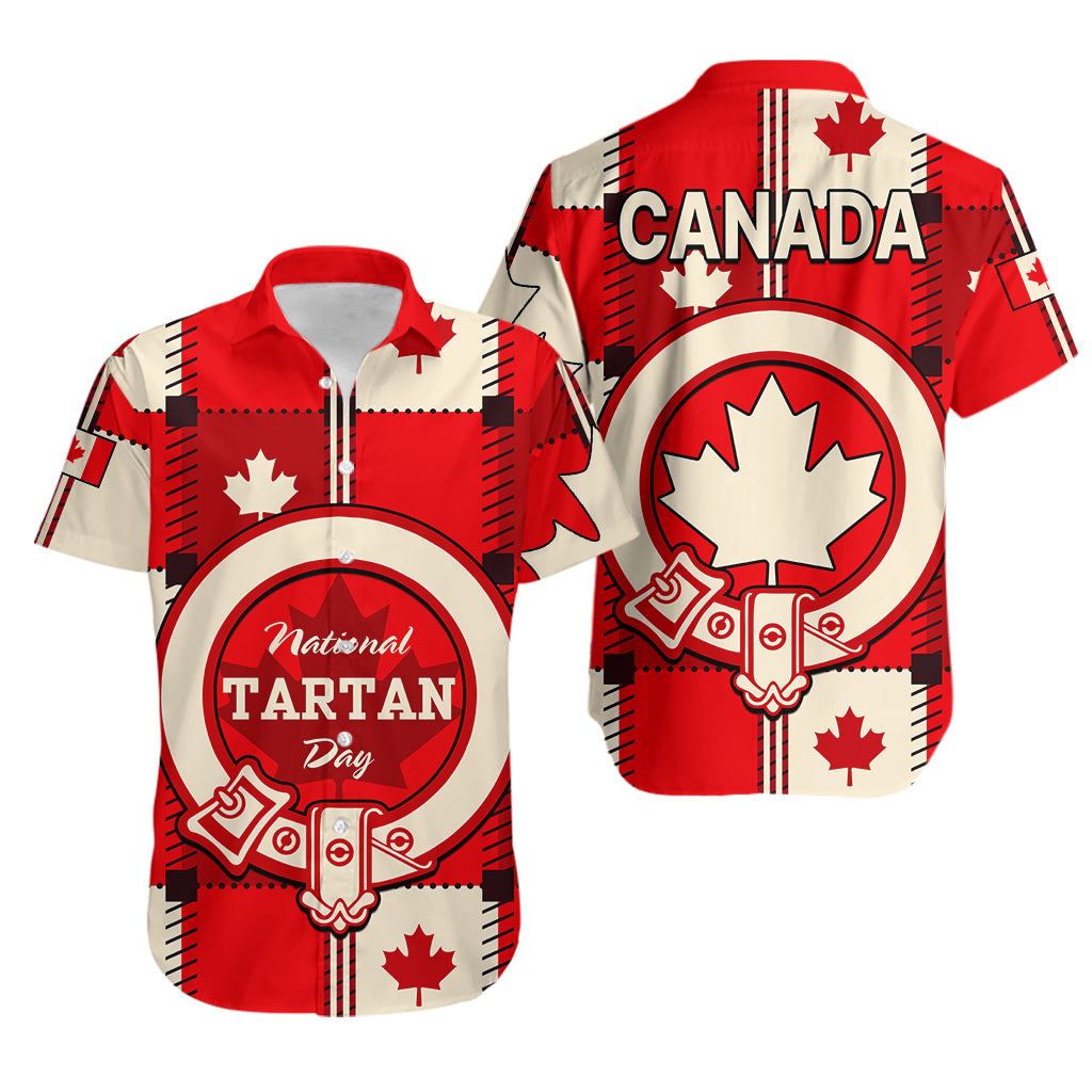 Canada Tartan Day Hawaiian Shirt Canada Maple Leaf Journee du Tartan - Wonder Print Shop