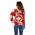 Canada Tartan Day Off Shoulder Sweater Canada Maple Leaf Journee du Tartan - Wonder Print Shop