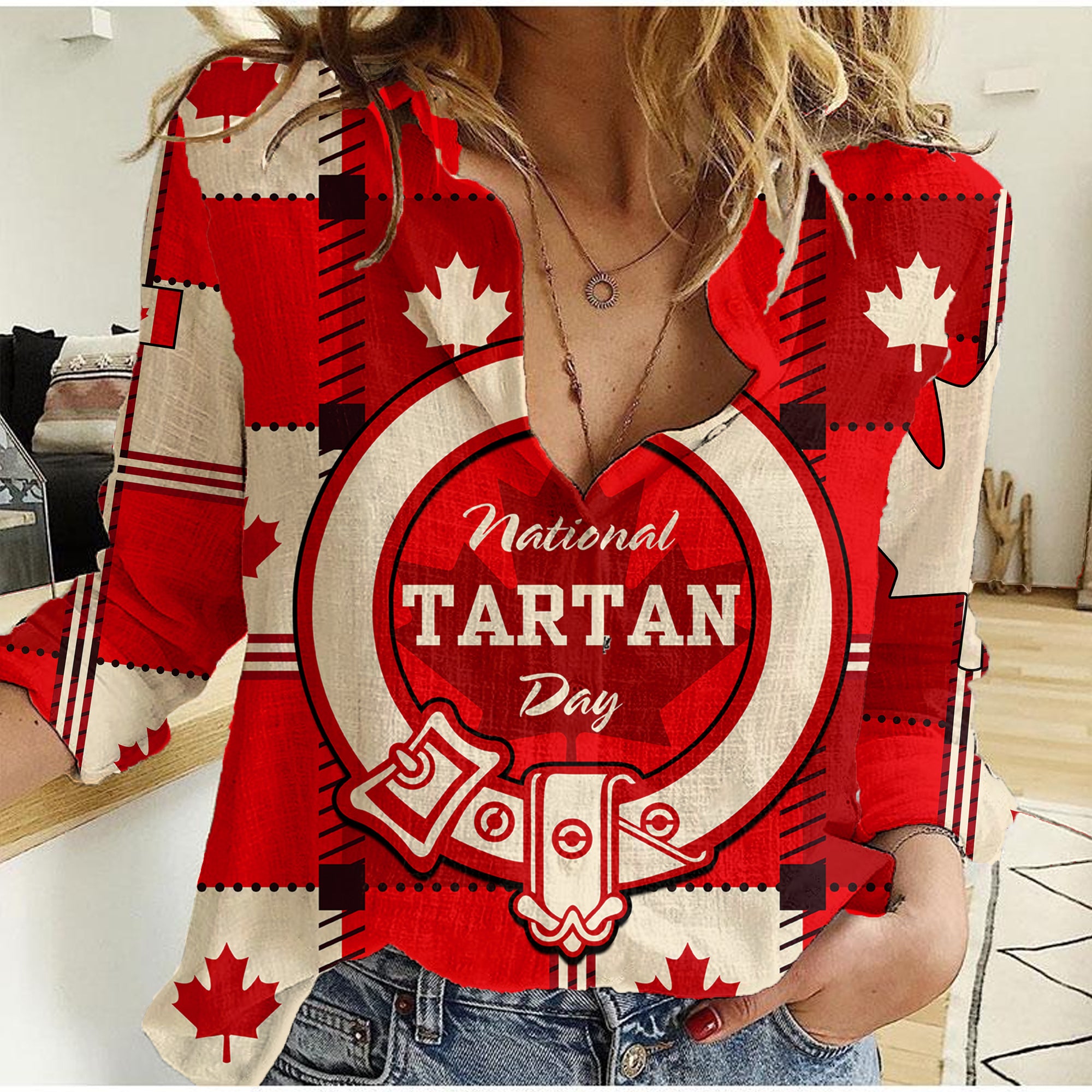 canada-tartan-day-women-casual-shirt-canada-maple-leaf-journee-du-tartan