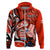 Custom Canada Haida Hoodie Classic Haida Stylized Raven in Red - Wonder Print Shop