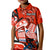 Custom Canada Haida Polo Shirt for Kid Classic Haida Stylized Raven in red - Wonder Print Shop