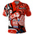 Custom Canada Haida Polo Shirt Classic Haida Stylized Raven in red - Wonder Print Shop