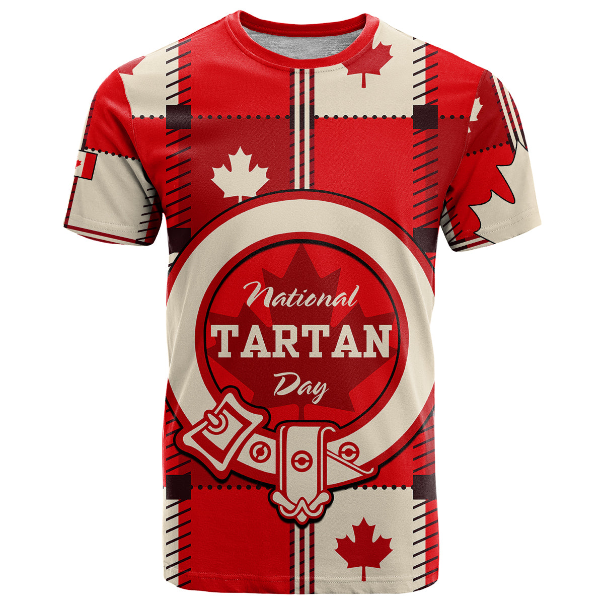 custom-personalised-canada-tartan-day-t-shirt-canada-maple-leaf-journee-du-tartan