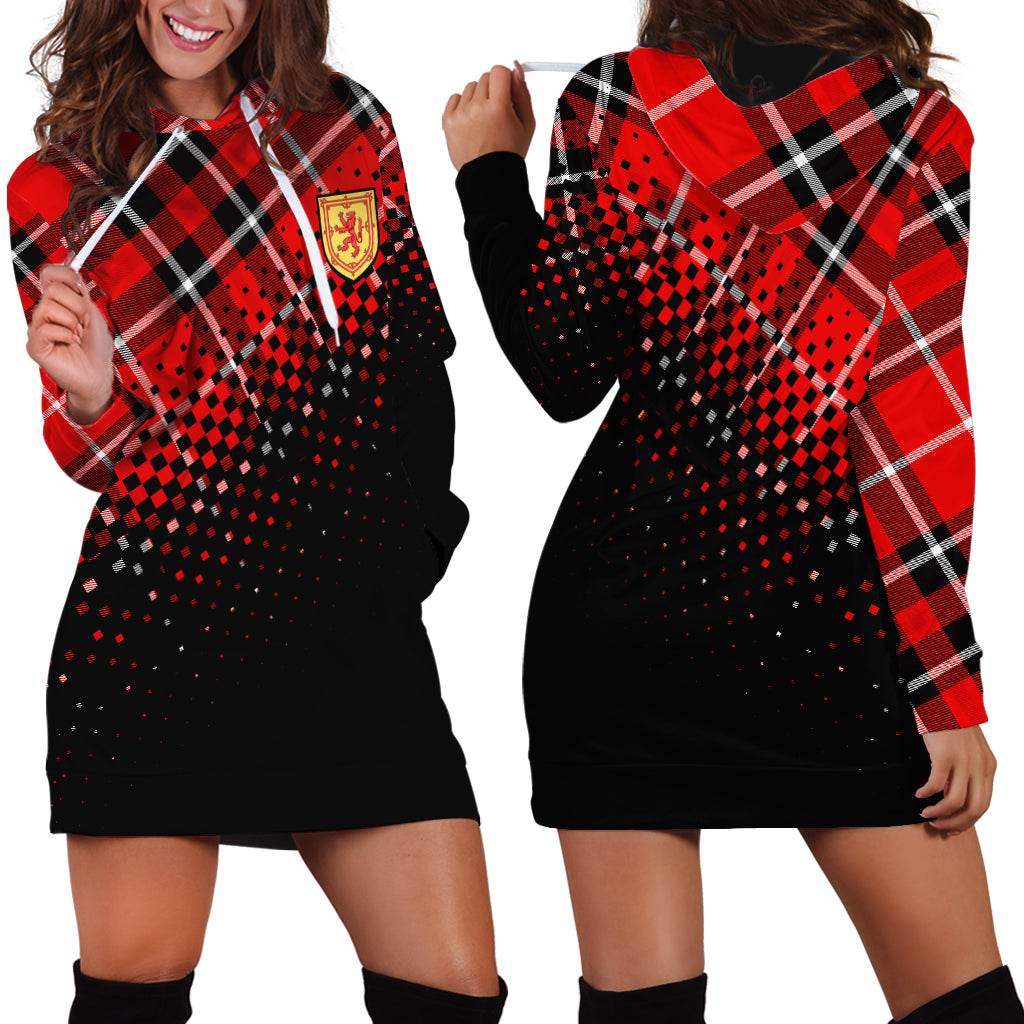 Scottish Gaelic Hoodie Dress Crest Scotland Lion Tartan - Wonder Print Shop