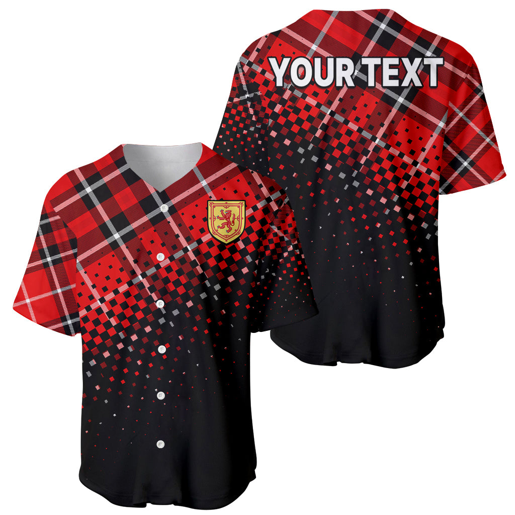 (Custom Personalised) Scottish Gaelic Baseball Jersey Crest Scotland Lion Tartan LT9 - Wonder Print Shop