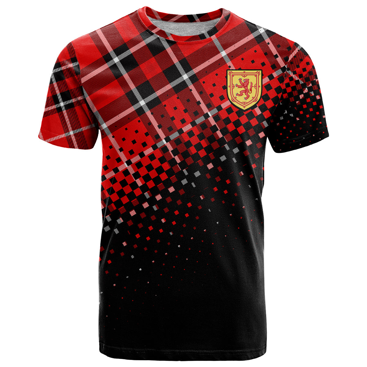 custom-personalised-scottish-gaelic-t-shirt-crest-scotland-lion-tartan