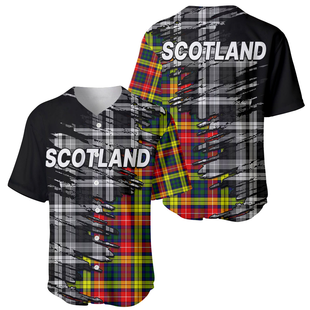 Scottish Tartan Baseball Jersey Scotland Modern Crest Tartan LT9 - Wonder Print Shop