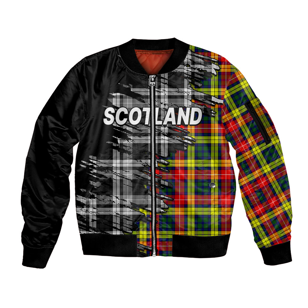 scottish-tartan-sleeve-zip-bomber-jacket-scotland-modern-crest-tartan