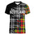 scottish-tartan-women-v-neck-t-shirt-scotland-modern-crest-tartan