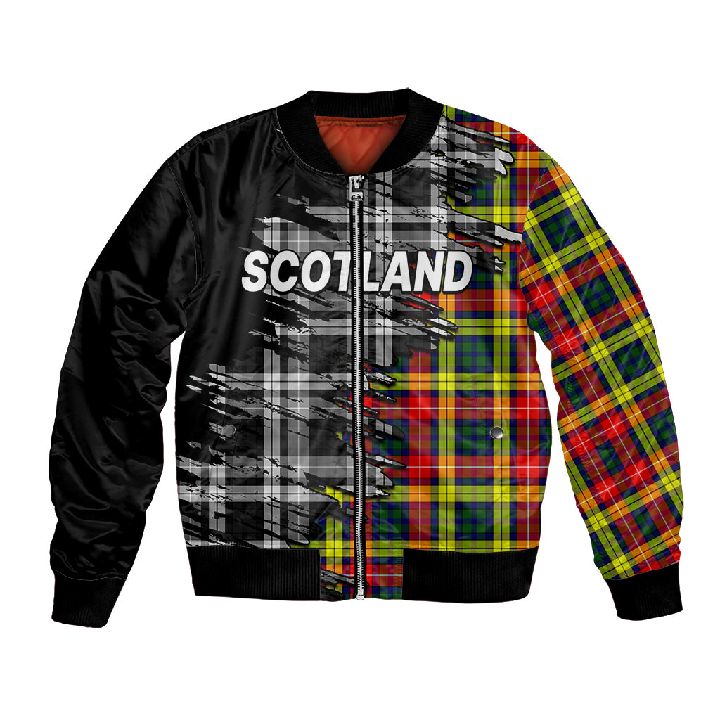 (Custom Personalised) Scottish Tartan Bomber Jacket Scotland Modern Crest Tartan LT9 - Wonder Print Shop