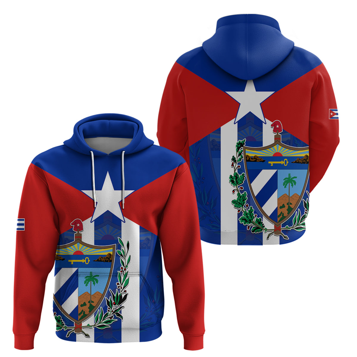 Cuba Hoodie Simple Coat Of Arms - Wonder Print Shop