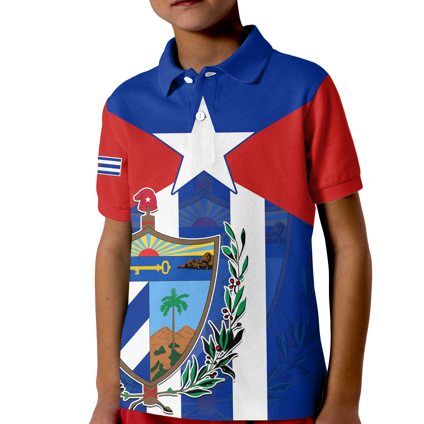 Cuba Simple Polo Shirt Coat Of Arms for Kid - Wonder Print Shop