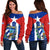 Cuba Simple Coat Of Arms Off Shoulder Sweater - Wonder Print Shop