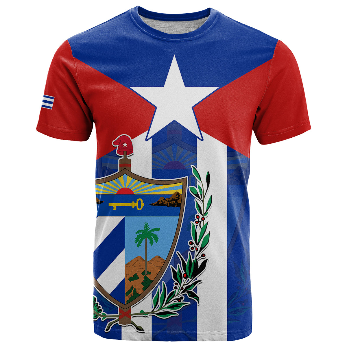 Cuba Simple Coat Of Arms T Shirt - Wonder Print Shop