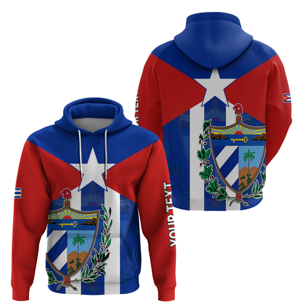 Custom Cuba Hoodie Simple Coat Of Arms - Wonder Print Shop