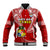 (Custom Text And Number) Tonga Rugby Baseball Jacket Mate Maa Tonga Pacific Tongan Ngatu - Wonder Print Shop