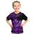 (Custom Personalised) Hawaii Monk Seal Kid T Shirt Polynesian Kakau With Kanaka Purple - Wonder Print Shop