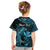 (Custom Personalised) Hawaii Hammerhead Shark Kid T Shirt Polynesian Kakau With Kanaka Turquoise - Wonder Print Shop