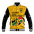 South Africa Baseball Jacket African Pattern Happy Freedom Day Yellow Version - Wonder Print Shop