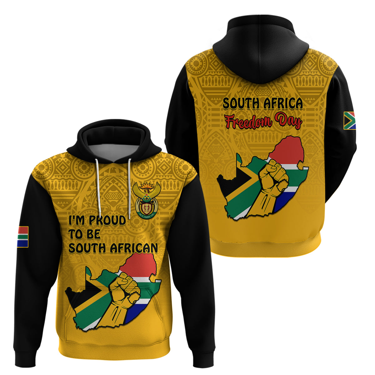 south-africa-hoodie-african-pattern-happy-freedom-day-yellow-version