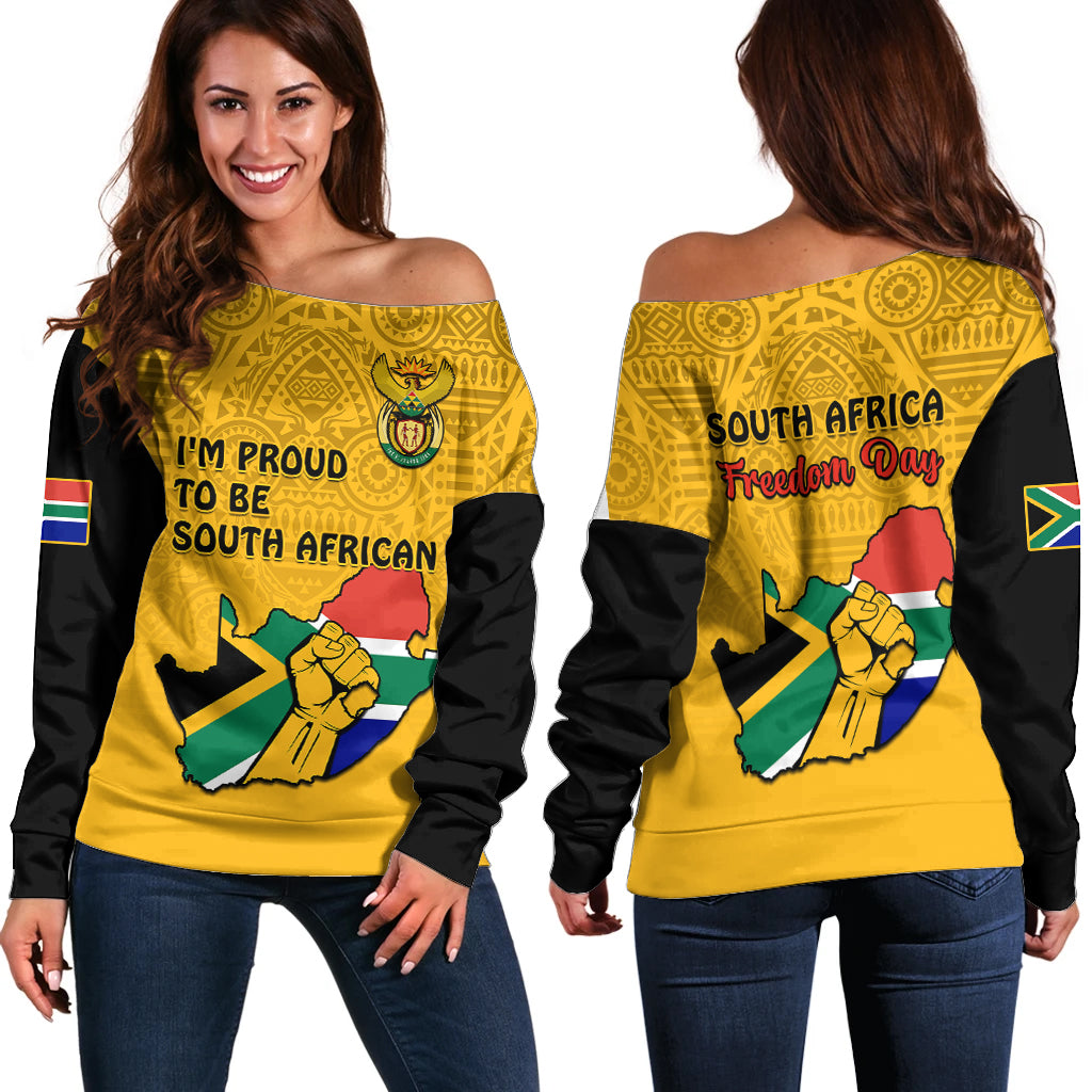 south-africa-off-shoulder-sweater-african-pattern-happy-freedom-day-yellow-version