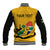 (Custom Personalised) South Africa Baseball Jacket African Pattern Happy Freedom Day Yellow Version - Wonder Print Shop