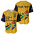 (Custom Personalised) South Africa Baseball Jersey African Pattern Happy Freedom Day Yellow Version - Wonder Print Shop