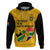 Custom South Africa Hoodie African Pattern Happy Freedom Day Yellow Version - Wonder Print Shop