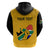 Custom South Africa Hoodie African Pattern Happy Freedom Day Yellow Version - Wonder Print Shop