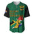 South Africa Baseball Jersey African Pattern Happy Freedom Day Green Version - Wonder Print Shop