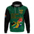 South Africa Hoodie African Pattern Happy Freedom Day Green Version - Wonder Print Shop