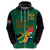 South Africa Hoodie African Pattern Happy Freedom Day Green Version - Wonder Print Shop