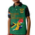 South Africa Polo Shirt for Kid African Pattern Happy Freedom Day Green Version - Wonder Print Shop