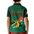 South Africa Polo Shirt for Kid African Pattern Happy Freedom Day Green Version - Wonder Print Shop