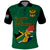 South Africa Polo Shirt African Pattern Happy Freedom Day Green Version - Wonder Print Shop