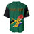 (Custom Personalised) South Africa Baseball Jersey African Pattern Happy Freedom Day Green Version - Wonder Print Shop