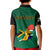 Custom South Africa Polo Shirt for Kid African Pattern Happy Freedom Day Green Version - Wonder Print Shop